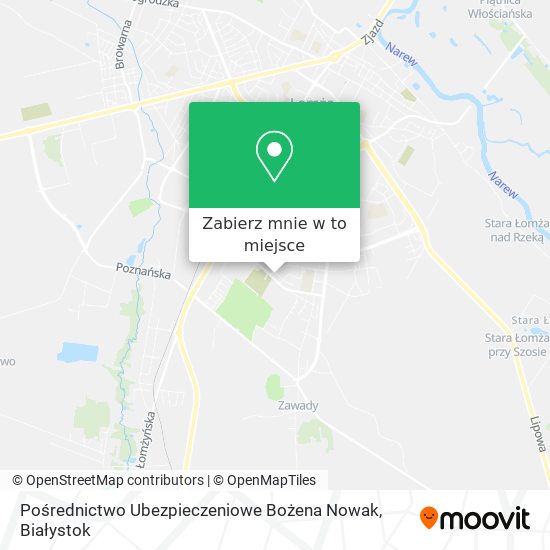 Mapa Pośrednictwo Ubezpieczeniowe Bożena Nowak