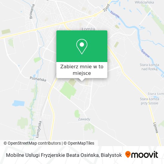 Mapa Mobilne Usługi Fryzjerskie Beata Osińska