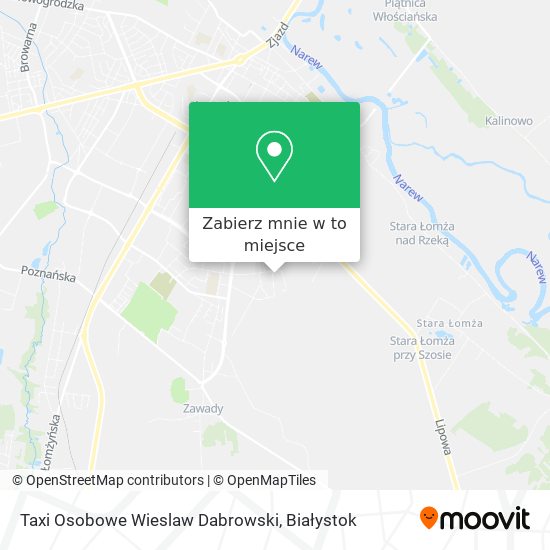 Mapa Taxi Osobowe Wieslaw Dabrowski