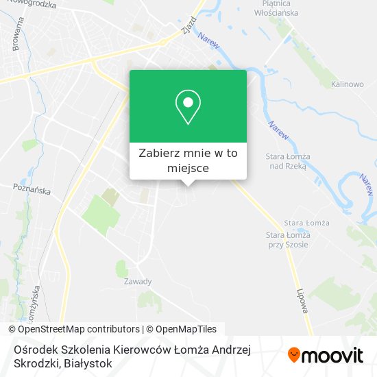 Mapa Ośrodek Szkolenia Kierowców Łomża Andrzej Skrodzki