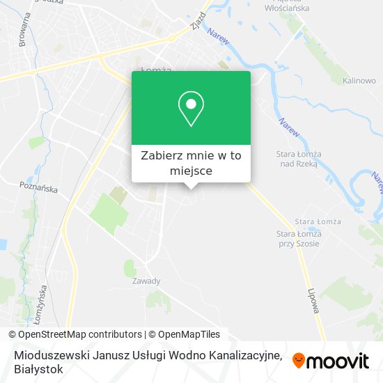 Mapa Mioduszewski Janusz Usługi Wodno Kanalizacyjne