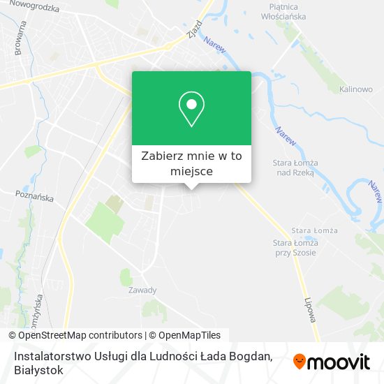 Mapa Instalatorstwo Usługi dla Ludności Łada Bogdan