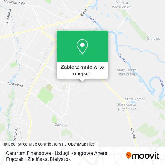 Mapa Centrum Finansowe - Usługi Księgowe Aneta Frączak - Zielińska