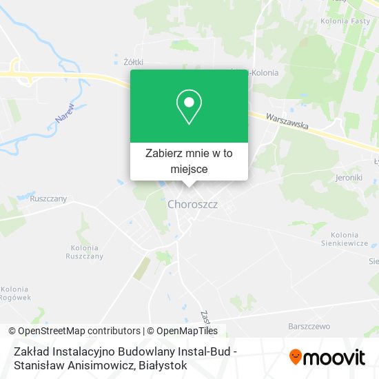 Mapa Zakład Instalacyjno Budowlany Instal-Bud - Stanisław Anisimowicz