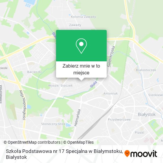 Mapa Szkoła Podstawowa nr 17 Specjalna w Białymstoku