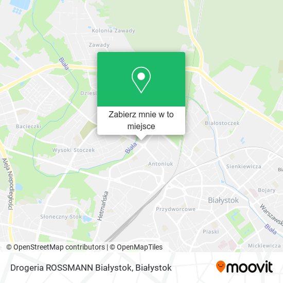 Mapa Drogeria ROSSMANN Białystok