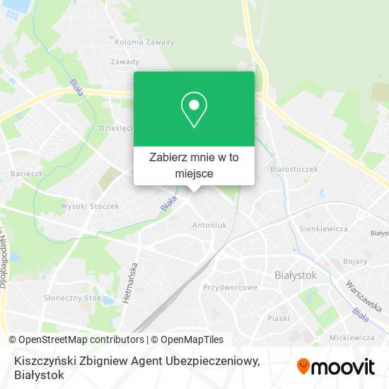Mapa Kiszczyński Zbigniew Agent Ubezpieczeniowy