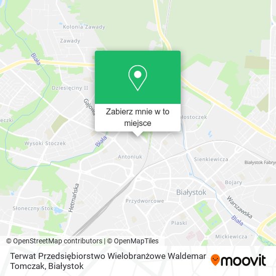 Mapa Terwat Przedsiębiorstwo Wielobranżowe Waldemar Tomczak