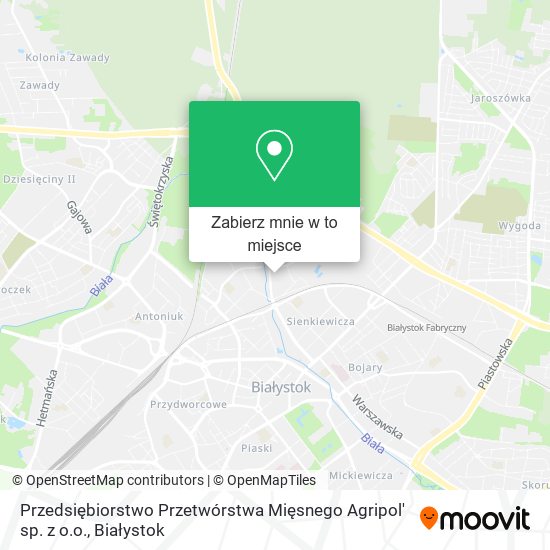 Mapa Przedsiębiorstwo Przetwórstwa Mięsnego Agripol' sp. z o.o.