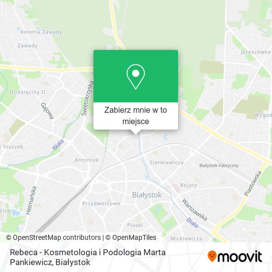 Mapa Rebeca - Kosmetologia i Podologia Marta Pankiewicz