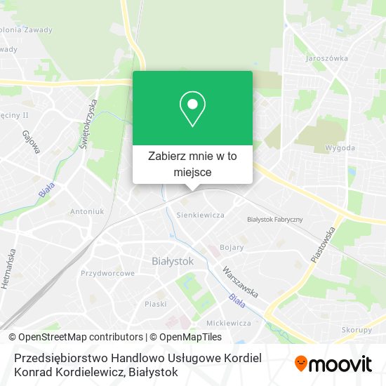 Mapa Przedsiębiorstwo Handlowo Usługowe Kordiel Konrad Kordielewicz