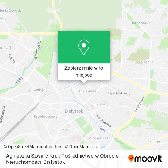 Mapa Agnieszka Szwarc-Kruk Pośrednictwo w Obrocie Nieruchomości