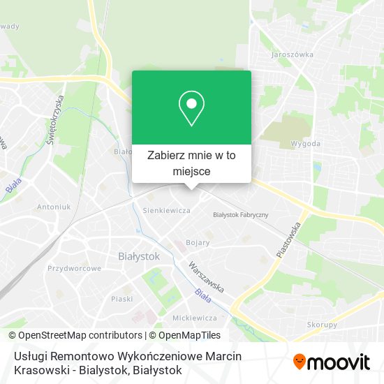 Mapa Usługi Remontowo Wykończeniowe Marcin Krasowski - Bialystok