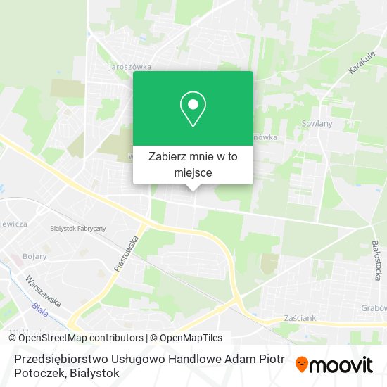 Mapa Przedsiębiorstwo Usługowo Handlowe Adam Piotr Potoczek