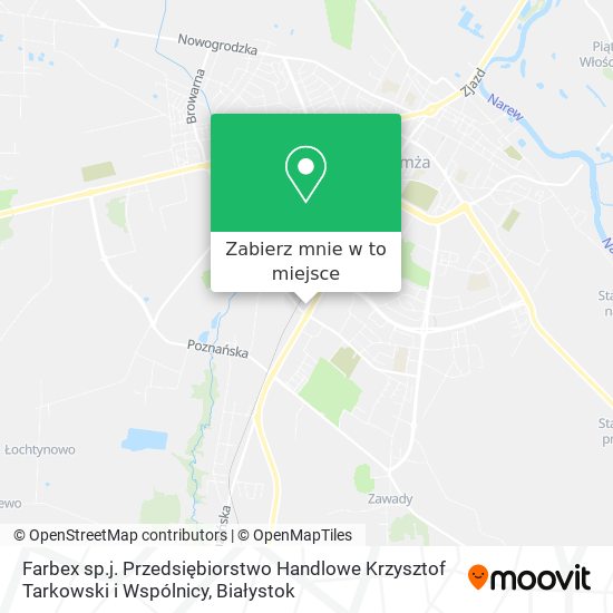 Mapa Farbex sp.j. Przedsiębiorstwo Handlowe Krzysztof Tarkowski i Wspólnicy
