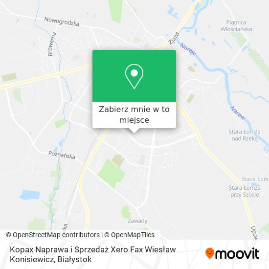 Mapa Kopax Naprawa i Sprzedaż Xero Fax Wiesław Konisiewicz