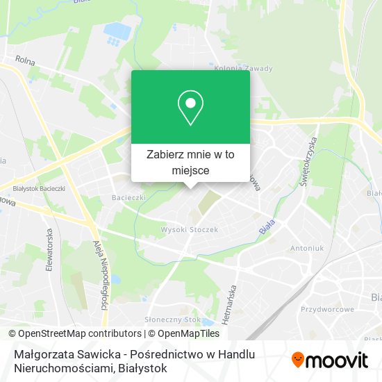 Mapa Małgorzata Sawicka - Pośrednictwo w Handlu Nieruchomościami