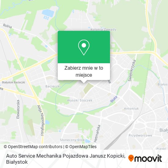 Mapa Auto Service Mechanika Pojazdowa Janusz Kopicki