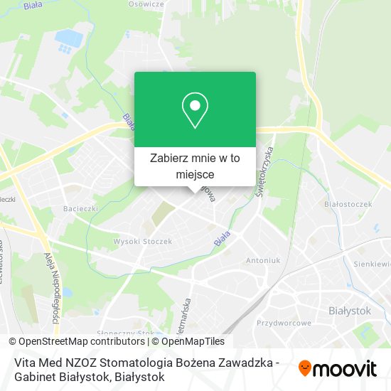 Mapa Vita Med NZOZ Stomatologia Bożena Zawadzka - Gabinet Białystok