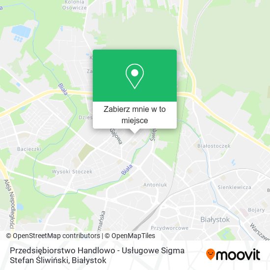 Mapa Przedsiębiorstwo Handlowo - Usługowe Sigma Stefan Śliwiński