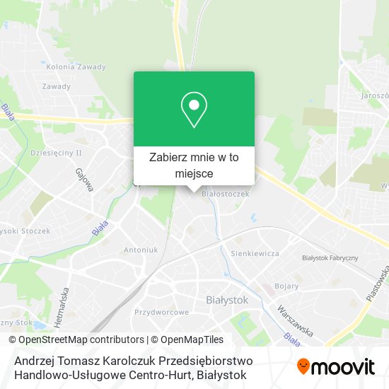 Mapa Andrzej Tomasz Karolczuk Przedsiębiorstwo Handlowo-Usługowe Centro-Hurt
