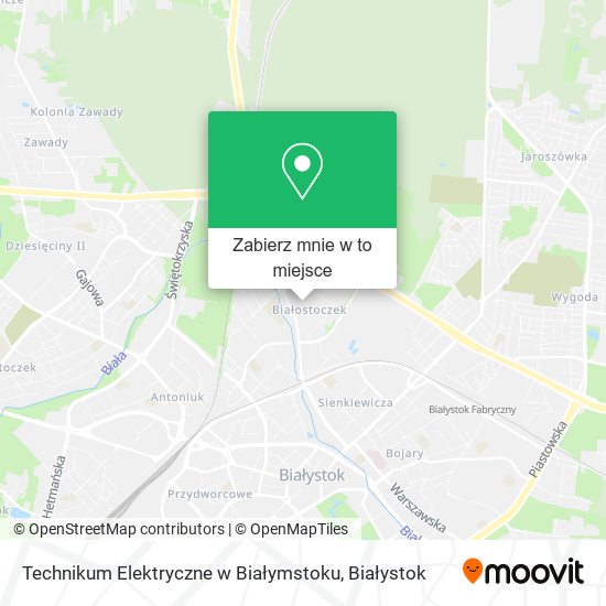 Mapa Technikum Elektryczne w Białymstoku
