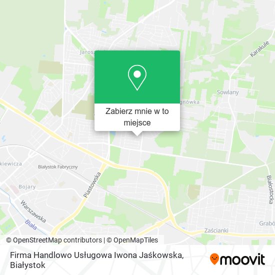 Mapa Firma Handlowo Usługowa Iwona Jaśkowska
