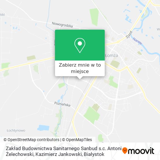 Mapa Zakład Budownictwa Sanitarnego Sanbud s.c. Antoni Żelechowski, Kazimierz Jankowski