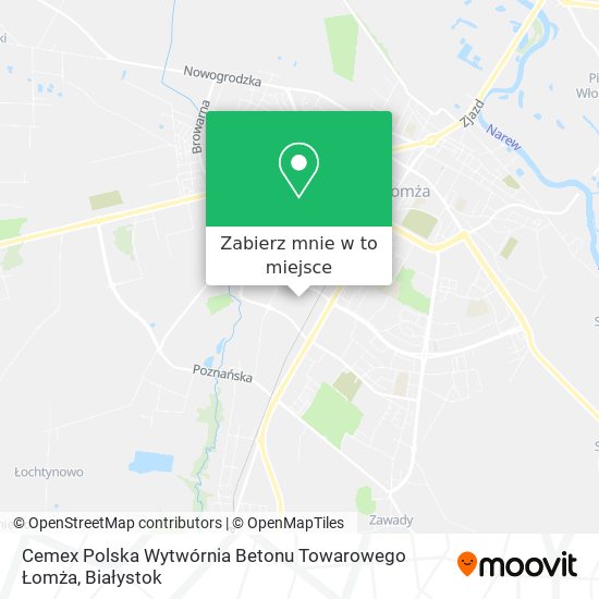 Mapa Cemex Polska Wytwórnia Betonu Towarowego Łomża