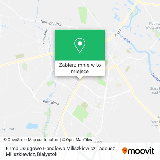Mapa Firma Usługowo Handlowa Miliszkiewicz Tadeusz Miliszkiewicz