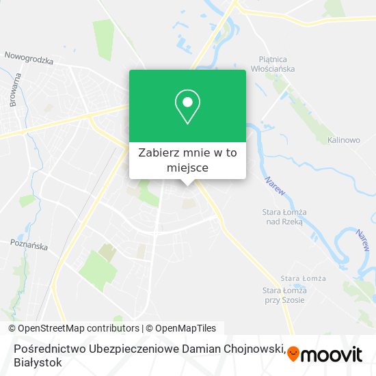 Mapa Pośrednictwo Ubezpieczeniowe Damian Chojnowski