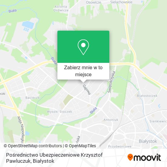 Mapa Pośrednictwo Ubezpieczeniowe Krzysztof Pawluczuk