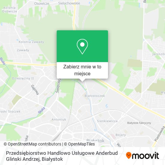 Mapa Przedsiębiorstwo Handlowo Usługowe Anderbud Gliński Andrzej