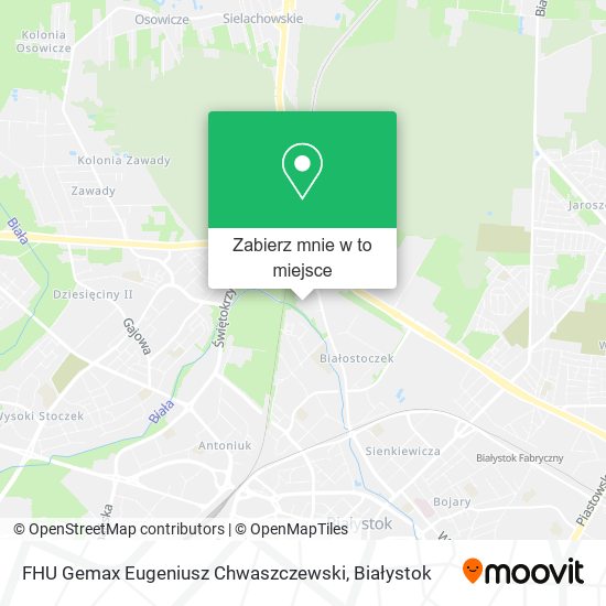 Mapa FHU Gemax Eugeniusz Chwaszczewski