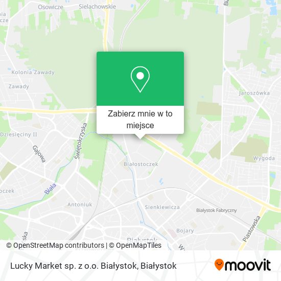 Mapa Lucky Market sp. z o.o. Białystok