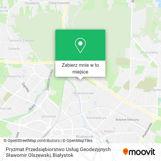 Mapa Pryzmat Przedsiębiorstwo Usług Geodezyjnych Sławomir Olszewski