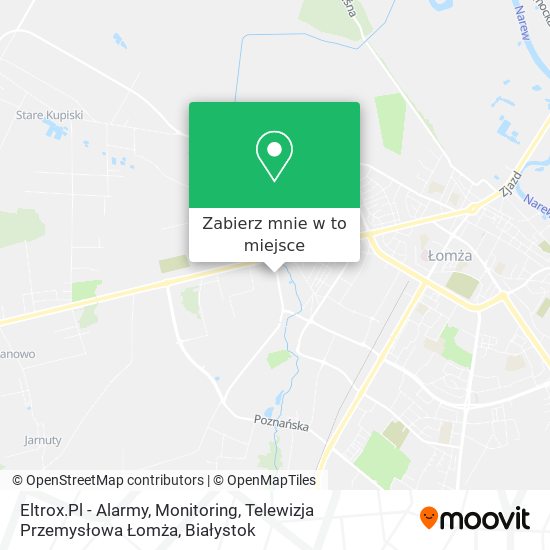 Mapa Eltrox.Pl - Alarmy, Monitoring, Telewizja Przemysłowa Łomża
