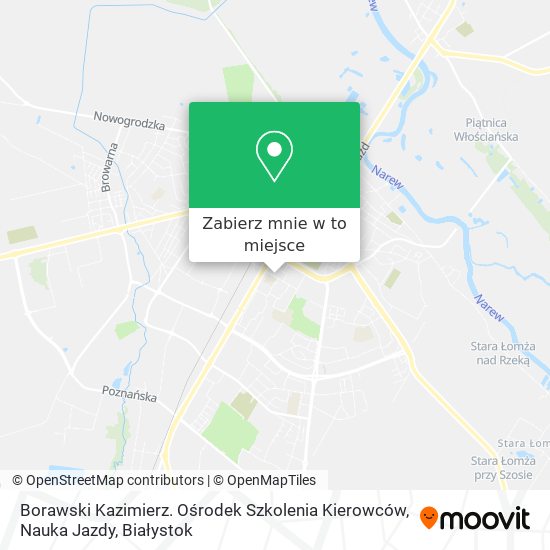 Mapa Borawski Kazimierz. Ośrodek Szkolenia Kierowców, Nauka Jazdy