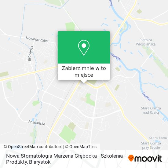 Mapa Nowa Stomatologia Marzena Głębocka - Szkolenia Produkty