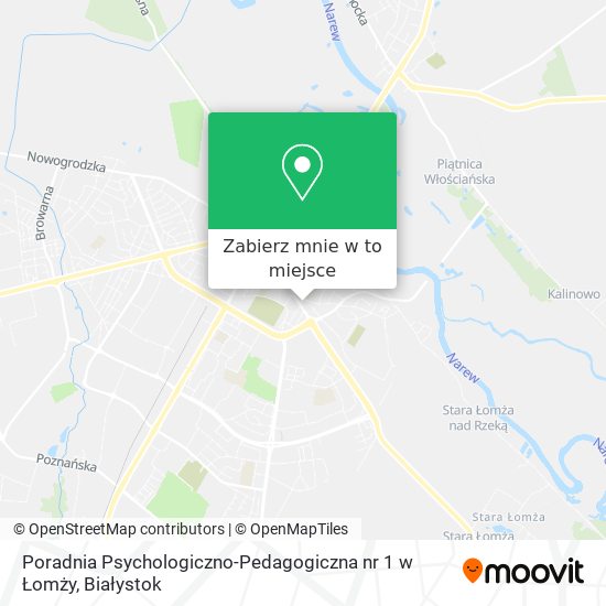 Mapa Poradnia Psychologiczno-Pedagogiczna nr 1 w Łomży