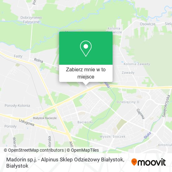Mapa Madorin sp.j. - Alpinus Sklep Odzieżowy Białystok