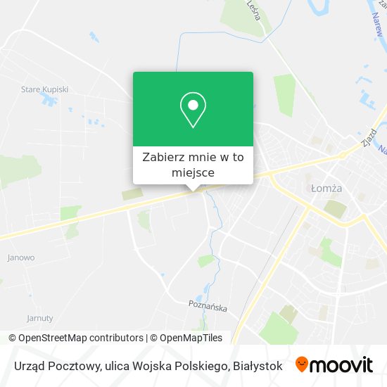 Mapa Urząd Pocztowy, ulica Wojska Polskiego