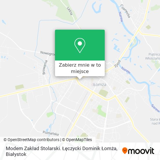 Mapa Modem Zakład Stolarski. Łęczycki Dominik Łomża