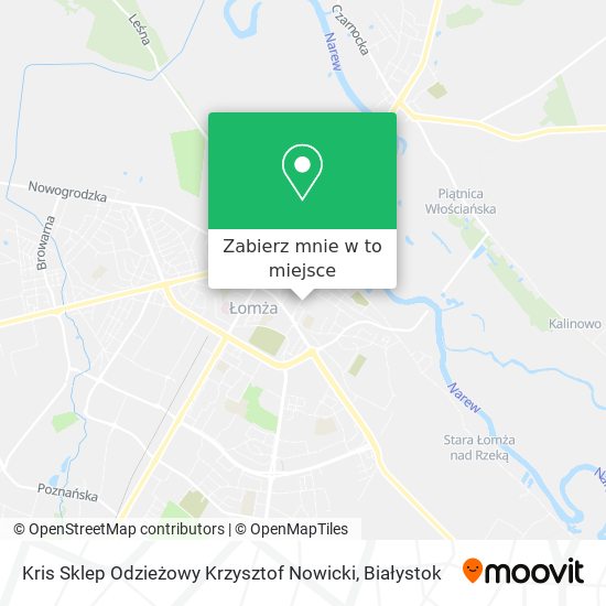 Mapa Kris Sklep Odzieżowy Krzysztof Nowicki