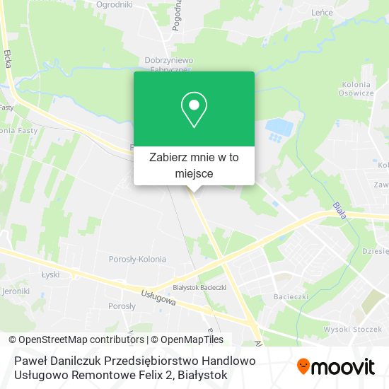 Mapa Paweł Danilczuk Przedsiębiorstwo Handlowo Usługowo Remontowe Felix 2