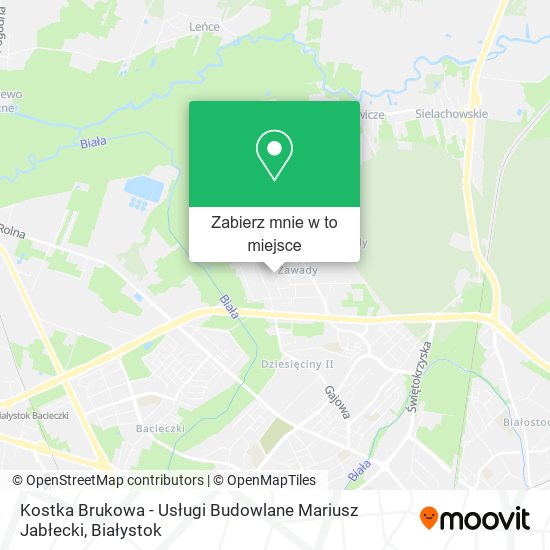 Mapa Kostka Brukowa - Usługi Budowlane Mariusz Jabłecki