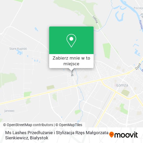 Mapa Ms Lashes Przedłużanie i Stylizacja Rzęs Małgorzata Sienkiewicz