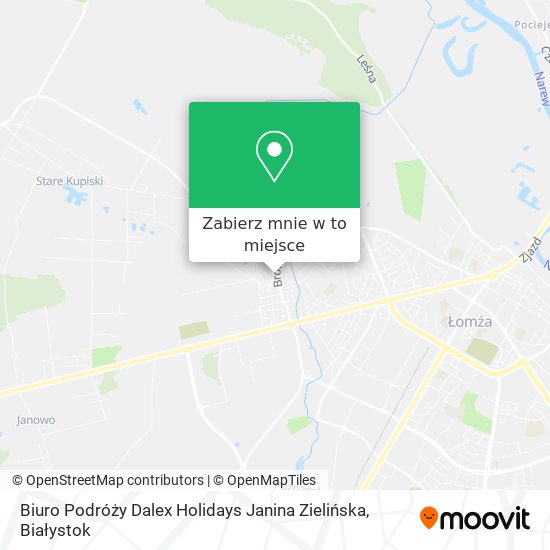 Mapa Biuro Podróży Dalex Holidays Janina Zielińska