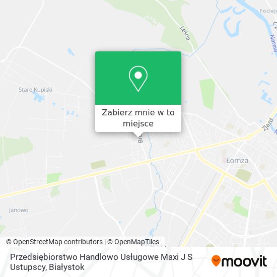 Mapa Przedsiębiorstwo Handlowo Usługowe Maxi J S Ustupscy