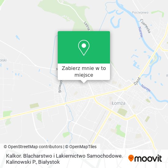 Mapa Kalkor. Blacharstwo i Lakiernictwo Samochodowe. Kalinowski P.